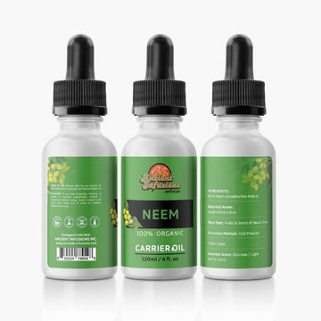 Neem Carrier Oil by Ancient Infusions: Unlock the Nourishing Benefits and Various Uses for Radiant Skin and Holistic Well-being.
