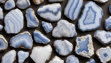 Blue Lace Agate Crystal Benefits: Communication, Calmness, Healing, Throat Chakra.