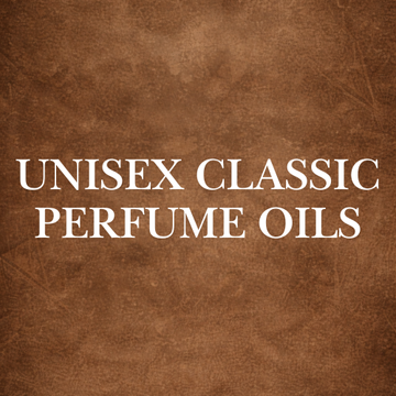Unisex classic perfume oil bottles by Ancient Infusions displayed together, representing timeless, alcohol-free fragrance oils suitable for everyday wear.