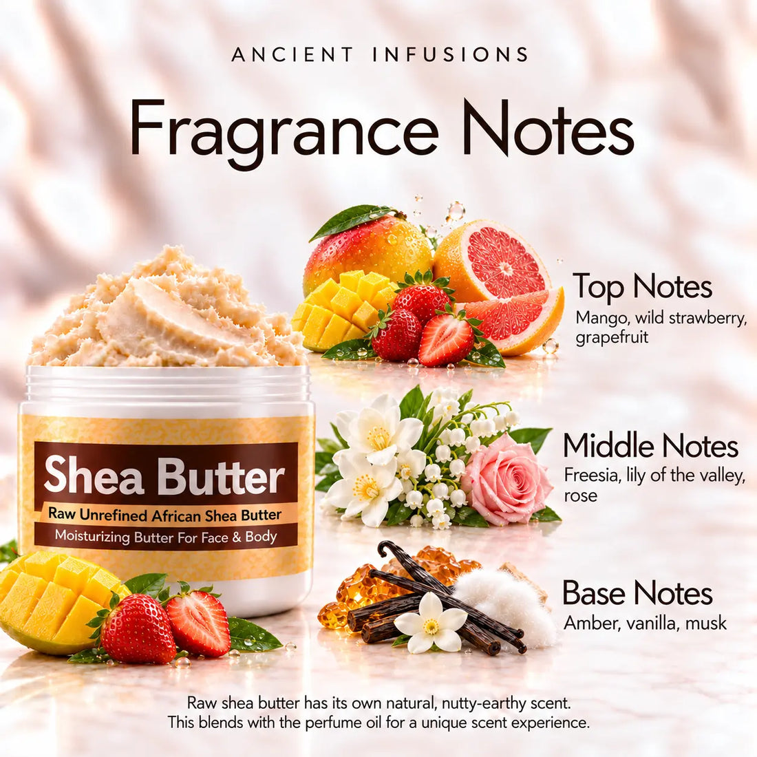 Ed Hardy for Women Shea Butter in an open white jar with textured ivory shea butter and simple scent accents on a soft cream background.