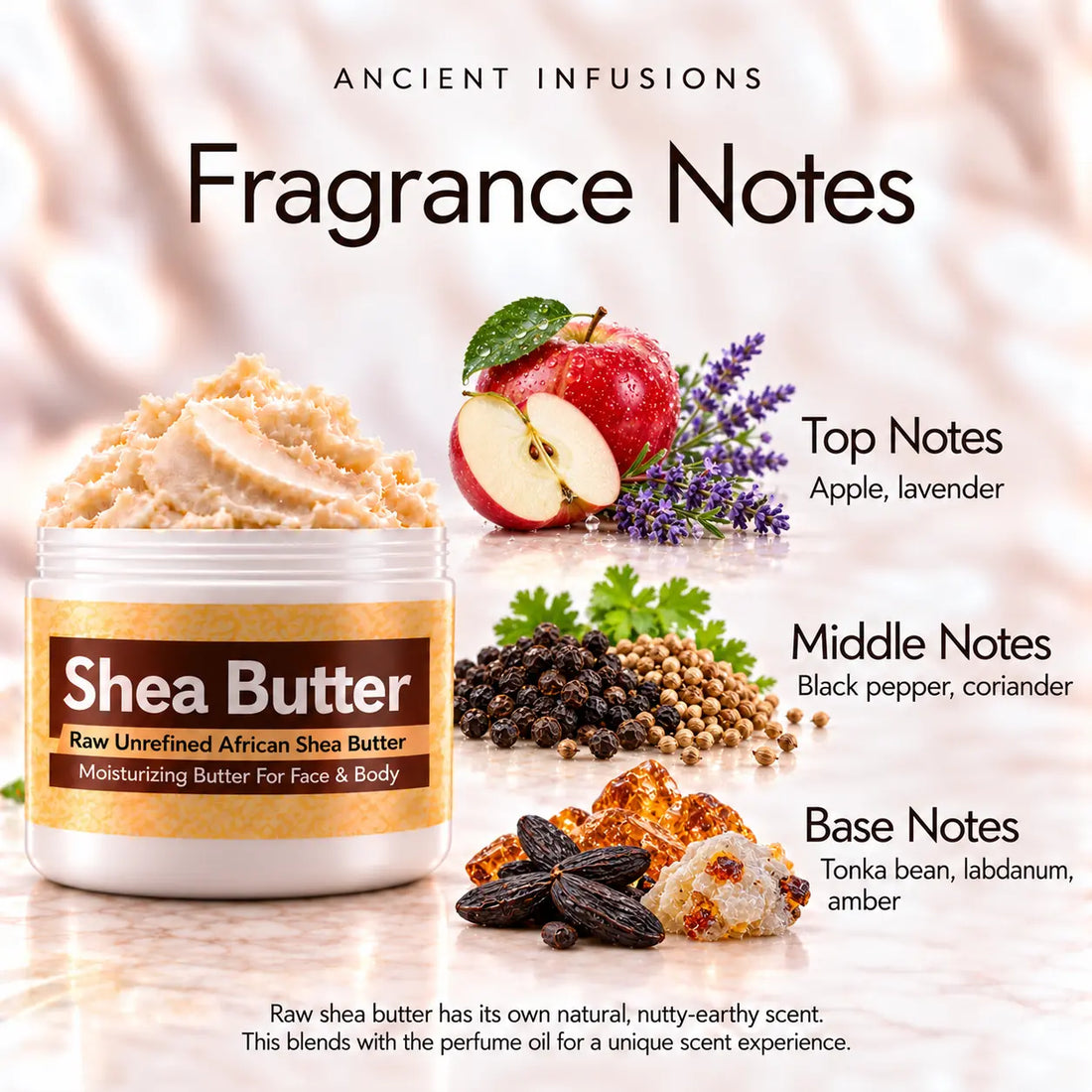 Ferragamo Black Shea Butter in an open white jar with textured ivory shea butter and subtle scent accents on a soft cream background.
