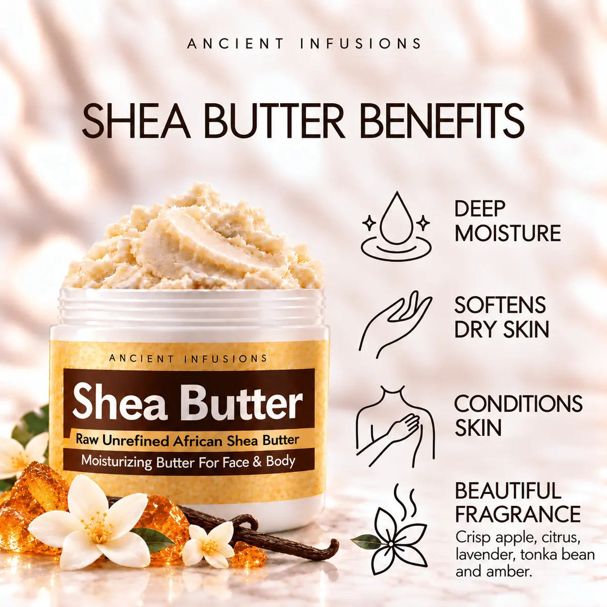First Instinct Blue shea butter benefits: deeply moisturizing raw African shea butter with a fresh masculine fragrance.