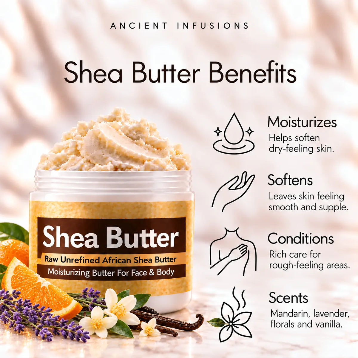 YSL Libre shea butter moisturizing, softening, conditioning and fragrance benefits.