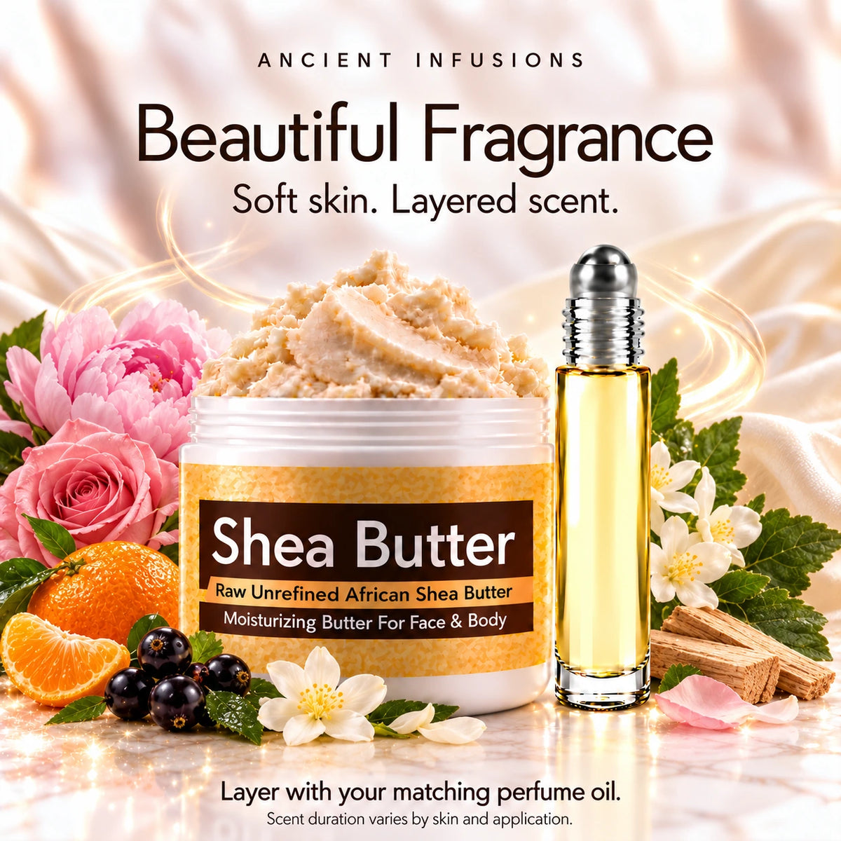 Gucci No 2 inspired shea butter and perfume oil for fragrance layering; scent duration varies.