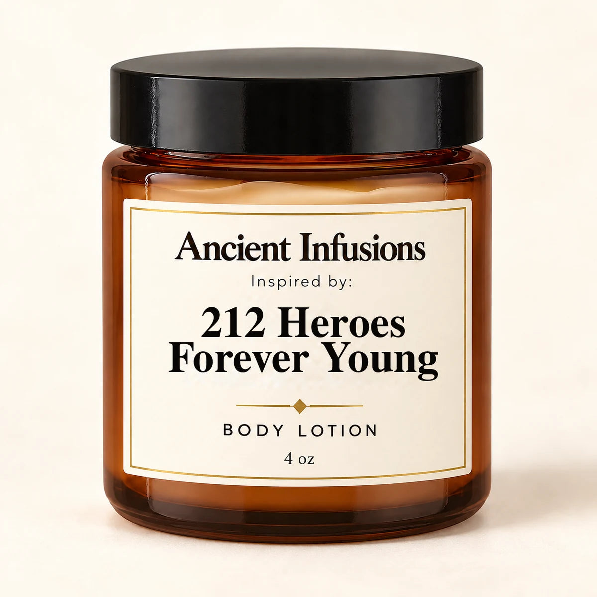 212 Heroes Forever Young Inspired Body Lotion by Ancient Infusions — 4 oz amber glass jar