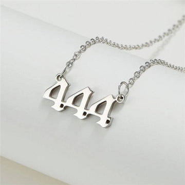 444 Stainless Steel Silver Necklace by Ancient Infusions – Elegant 444 Jewelry for Men and Women.