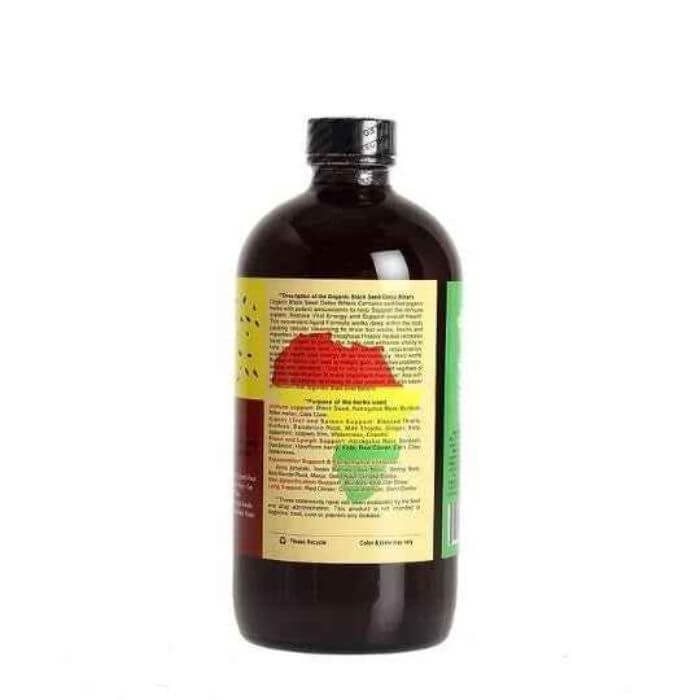 Ancient Infusions Black Seed Detox Bitters: Adaptogenic blend for energy boost and vitality.