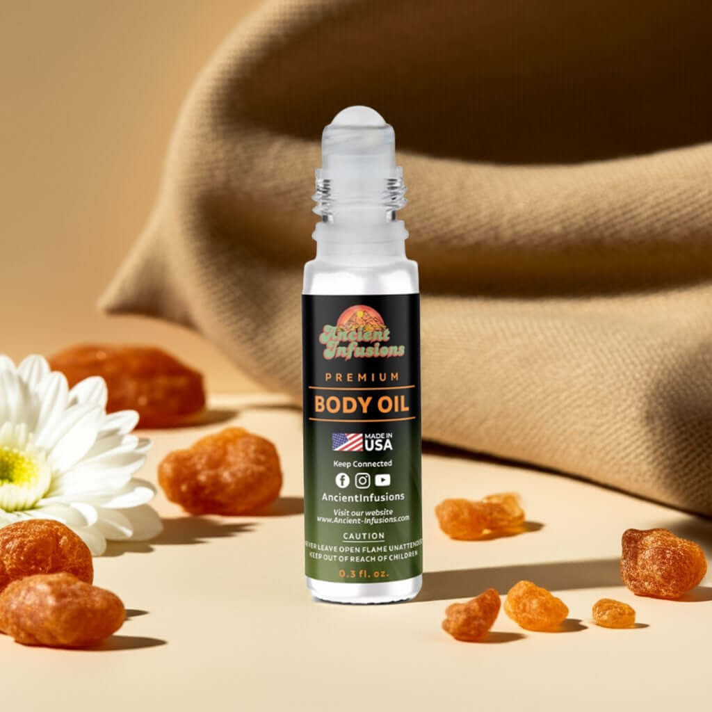 Amber White Body Oil - Alcohol-Free, Pure and Uncut, Premium Quality with Organic Ingredients