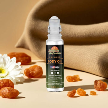 Amber White Body Oil - Alcohol-Free, Pure and Uncut, Premium Quality with Organic Ingredients