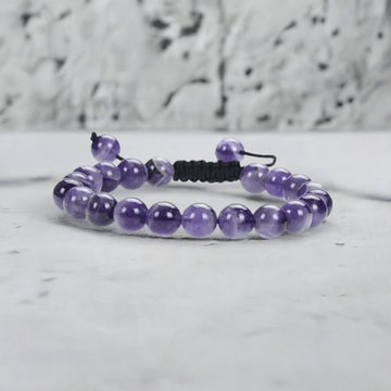Amethyst Energy Bracelet - Adjustable - Healing Properties and Spiritual Clarity Benefits.