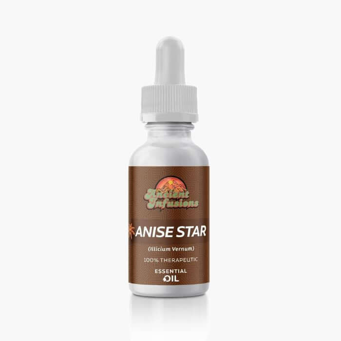 Ancient Infusions Therapeutic Grade Anise Star Essential Oil Label - Pure & Natural Wellness.