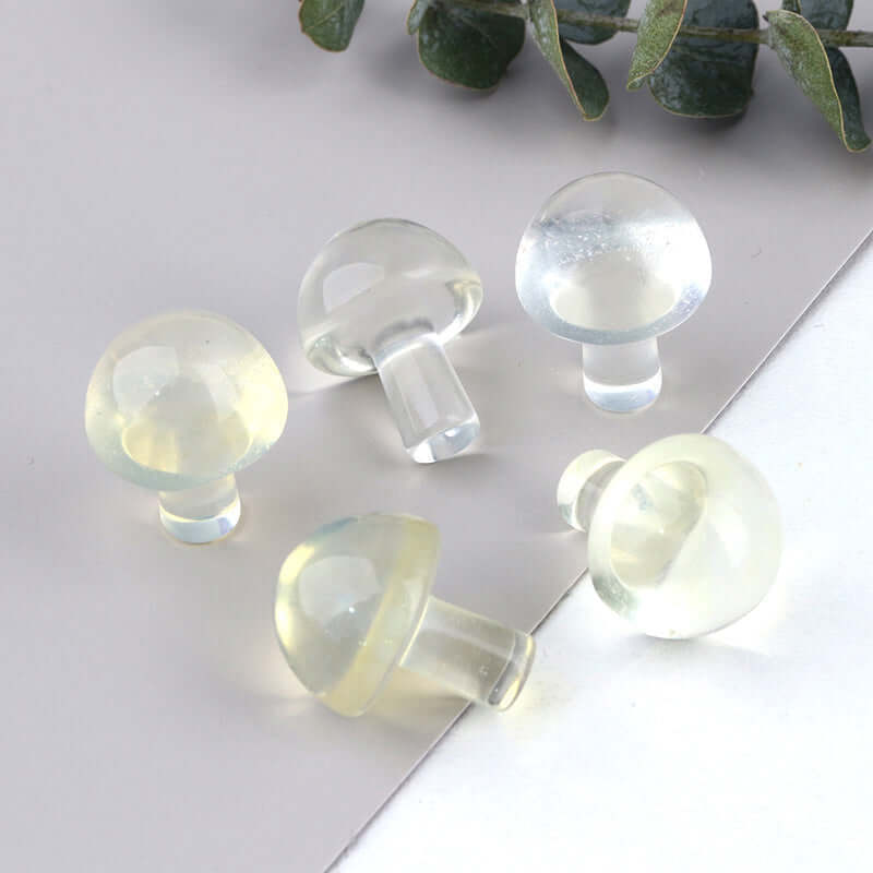 Ancient Infusions Clear Quartz Carved Mushroom - ~0.8 inches of spiritual clarity.
