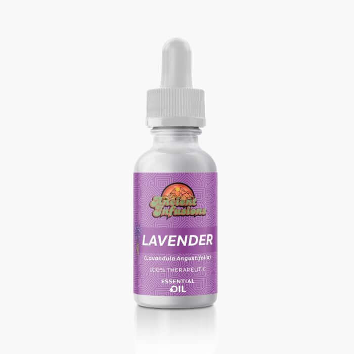 Ancient Infusions Therapeutic Grade Lavender Essential Oil Label - Pure & Tranquil Bliss Wellness.