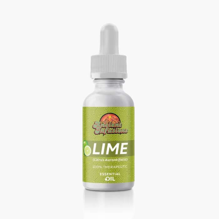 Ancient Infusions Therapeutic Grade Lime Essential Oil Label - Pure & Citrusy Zest Wellness.