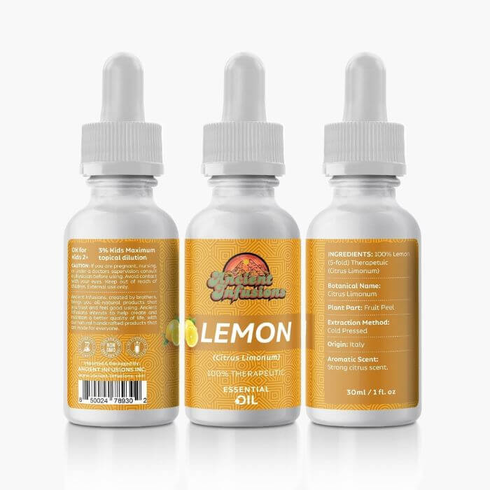Ancient Infusions Lemon Essential Oil - Refreshing Aromatherapy Benefits.