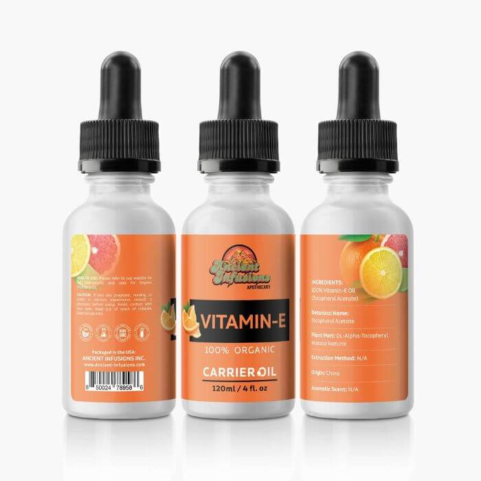 Vitamin E Oil for Skin and Hair - Ancient Infusions, Pure and Organic Vitamin E Oil, Natural Antioxidant Oil for Skincare, Haircare Elixir with Vitamin E, Ancient Infusions Beauty Oil with Vitamin E, Premium Vitamin E Essential Oil, Vitamin E Nourishing Elixir for Skin and Hair, Natural Vitamin E Moisturizer, Vitamin E Oil Bottle by Ancient Infusions.