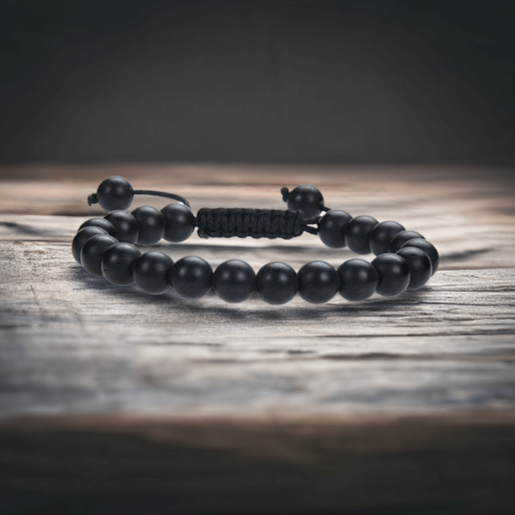 Black Onyx Energy Bracelet - Adjustable – Elegant and Protective Energy for Men and Women.