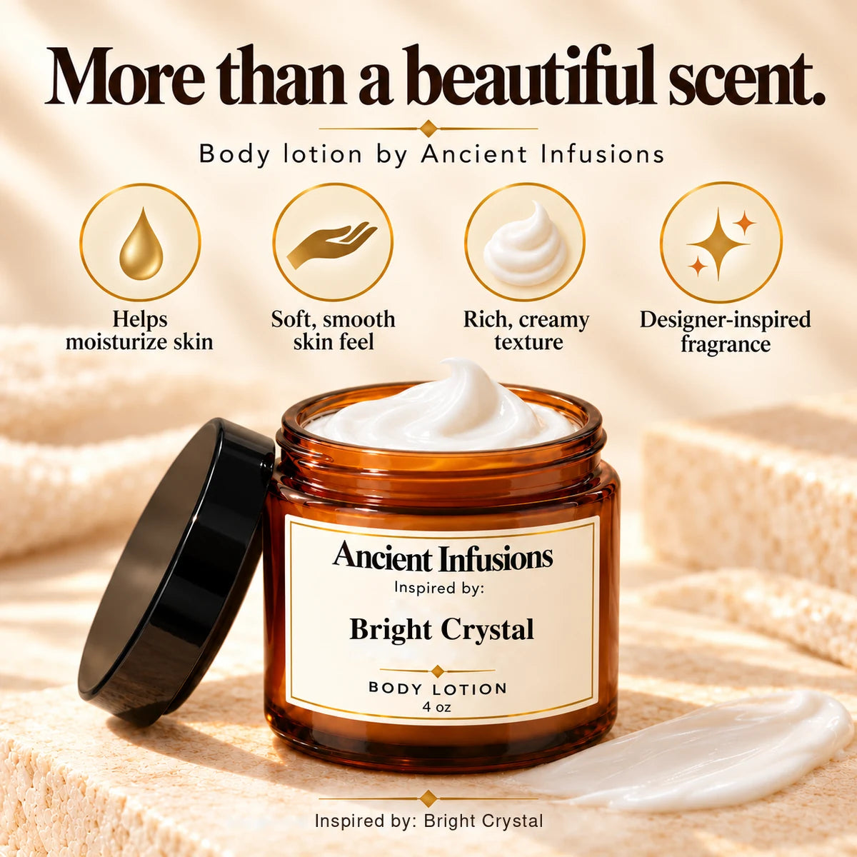 Bright Crystal Inspired Body Lotion by Ancient Infusions — moisturizing benefits