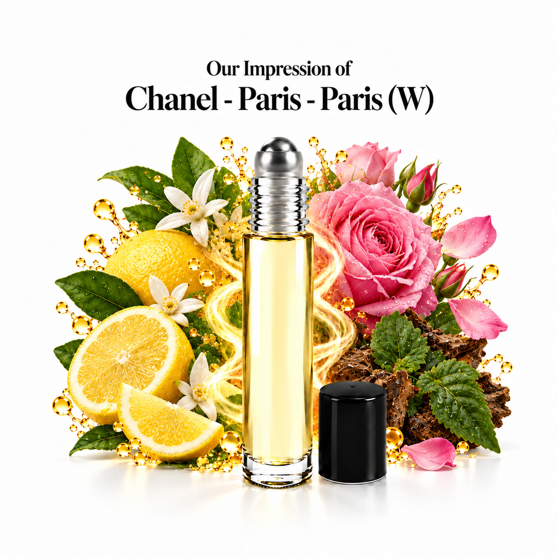 Chanel Paris-Paris Perfume Oil roll-on with scent-note imagery