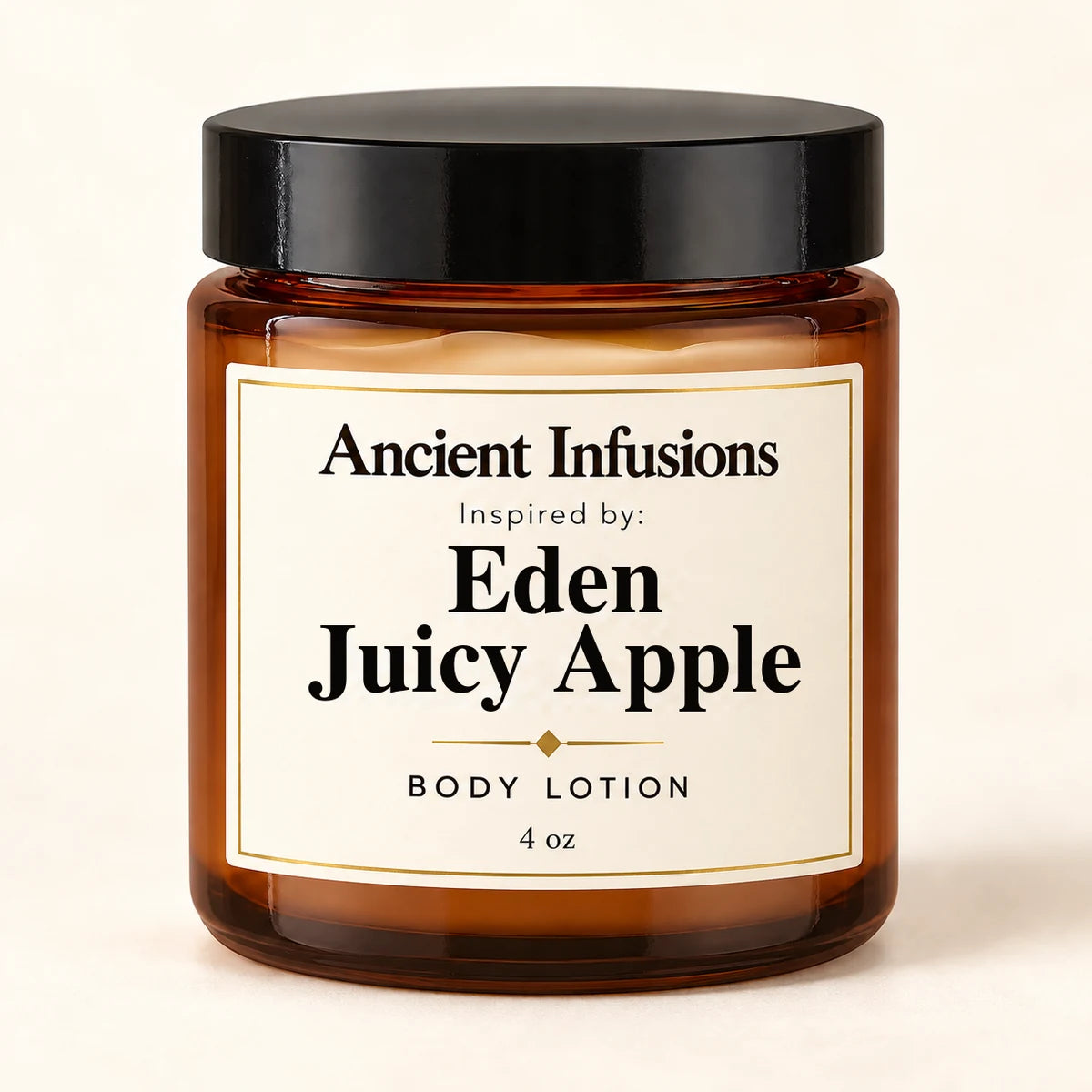 Eden Juicy Apple Inspired Body Lotion by Ancient Infusions — 4 oz amber glass jar