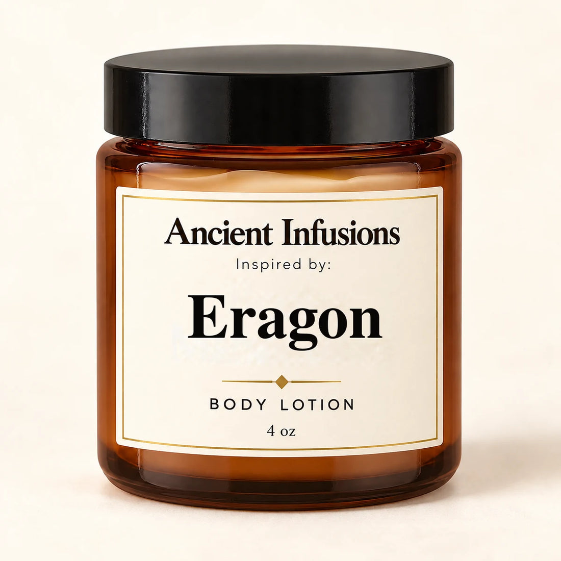 Eragon Inspired Body Lotion by Ancient Infusions — 4 oz amber glass jar