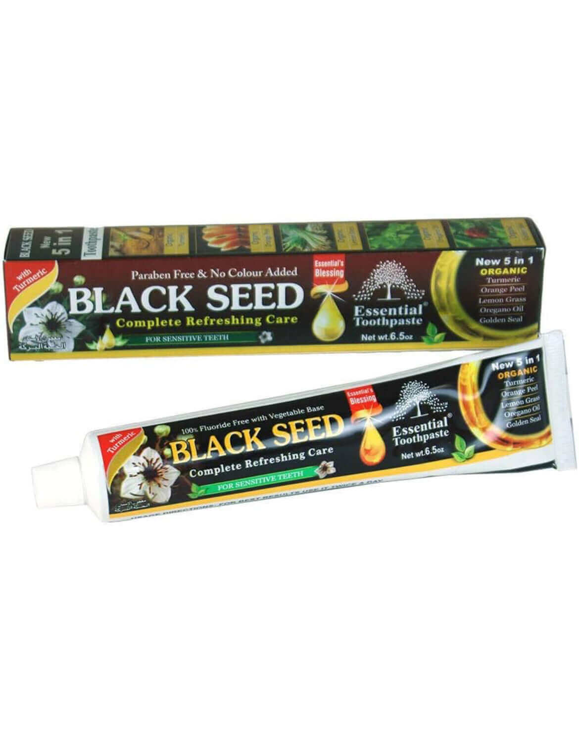 Essential Palace Black Seed 5-in-1 Fluoride-Free Toothpaste for natural oral care