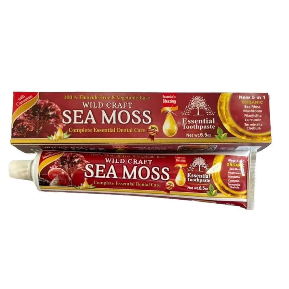 Essential Palace Sea Moss 5-in-1 Fluoride-Free Toothpaste packaging