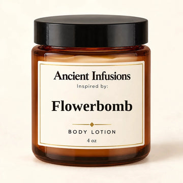 Flowerbomb Inspired Body Lotion by Ancient Infusions — 4 oz amber glass jar