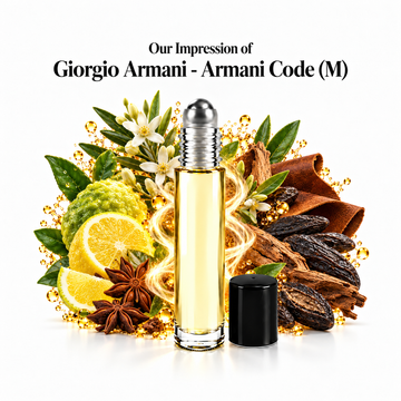 Giorgio Armani Armani Code Perfume Oil roll-on with scent-note imagery
