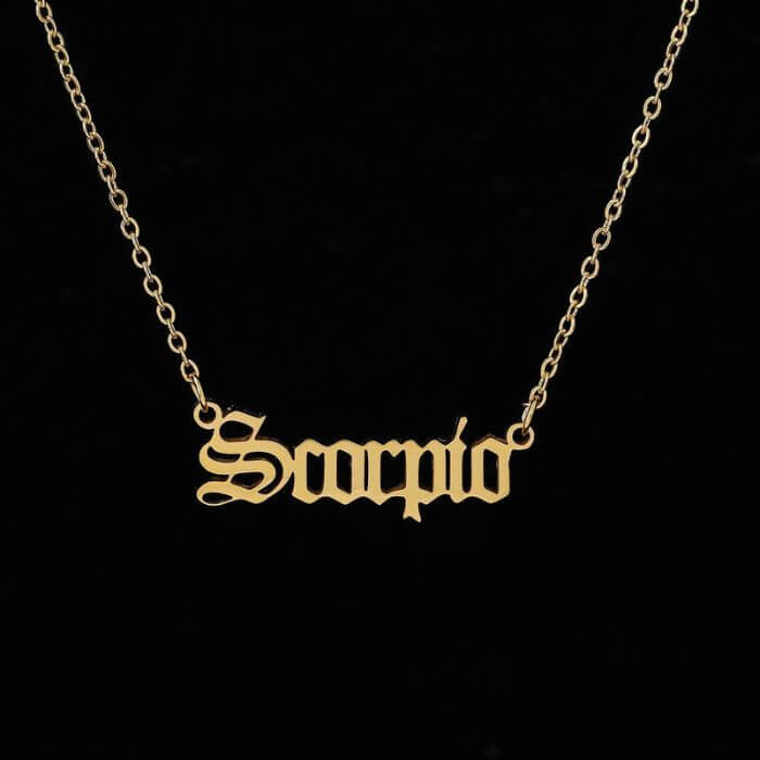 Gold and Silver Stainless Steel Scorpio Necklace by Ancient Infusions – Elegant Zodiac Pendant for Men and Women.