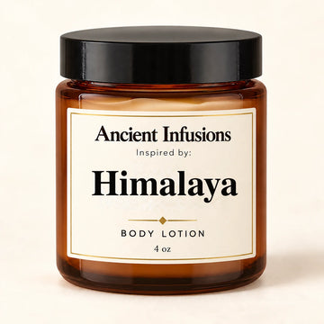 Himalaya Inspired Body Lotion by Ancient Infusions — 4 oz amber glass jar