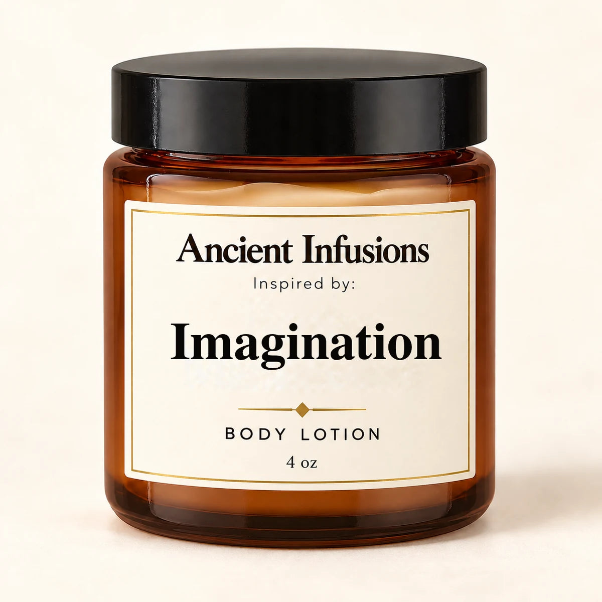 Imagination Inspired Body Lotion by Ancient Infusions — 4 oz amber glass jar