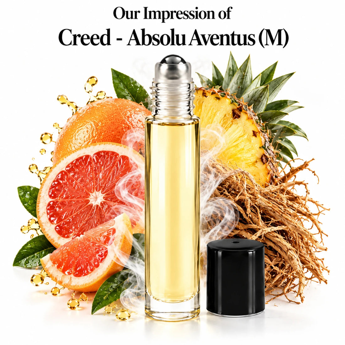 Our impression of Creed Absolu Aventus perfume oil with grapefruit, pineapple and vetiver notes.