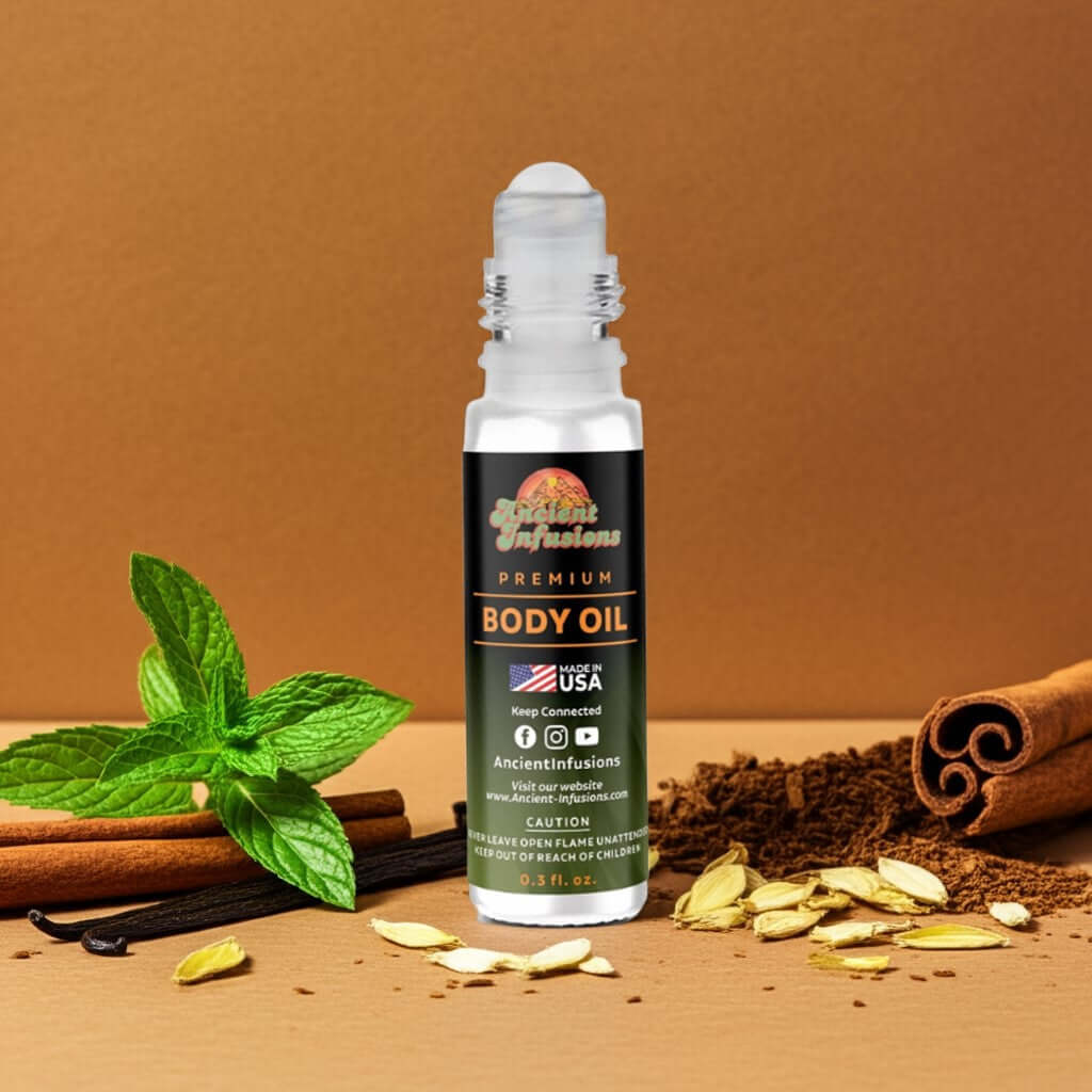 Jean Paul Gaultier Le Male Inspired Body Oil with cinnamon and cardamom, alcohol-free fragrance