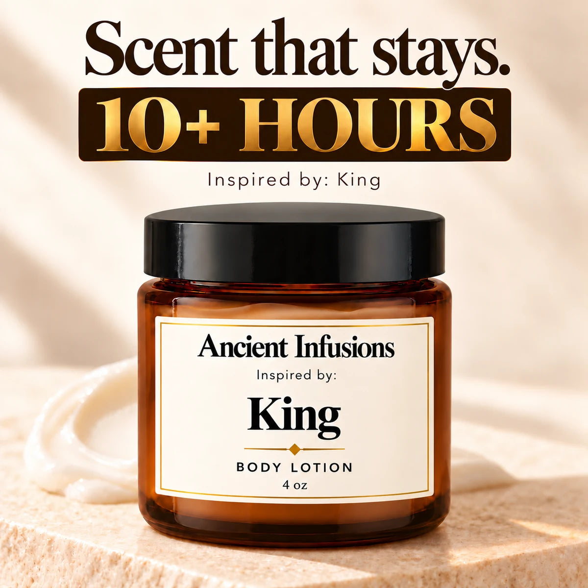 King Inspired Body Lotion — scent lasts 10 hours