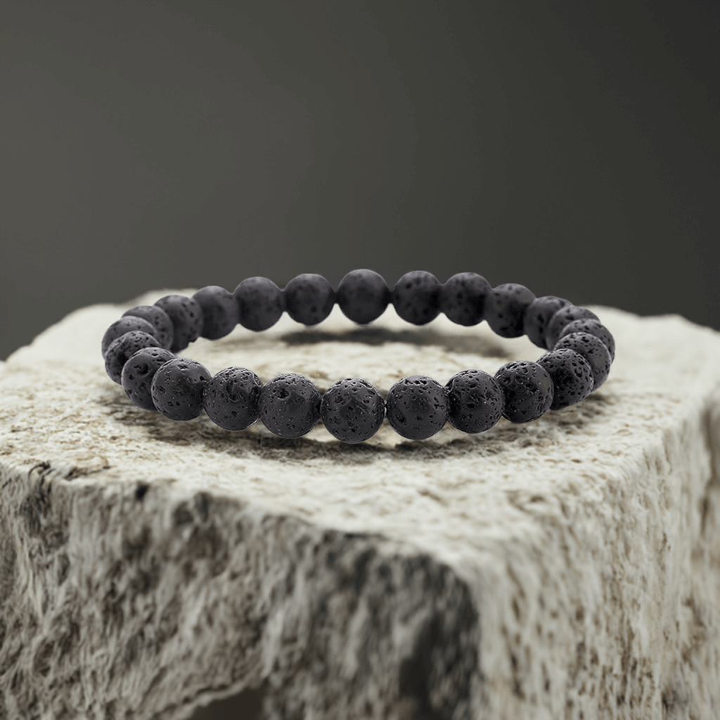 Lava Stone Bracelet for Essential Oil Diffusion – Aromatherapy Healing Crystal Jewelry.