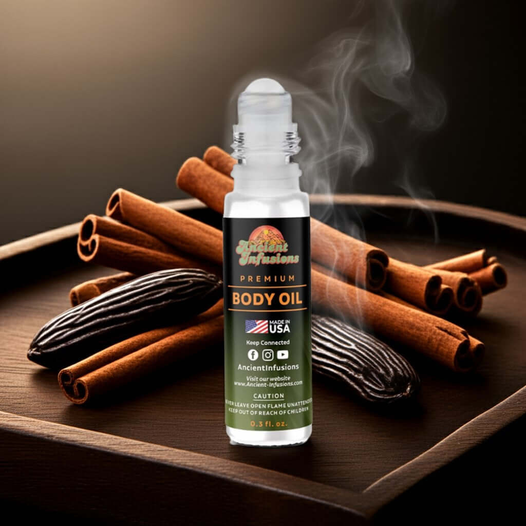 Playboy London Inspired Body Oil with cinnamon and vanilla essence for refined masculinity.