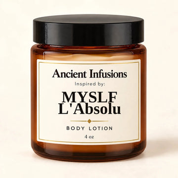 MYSLF L'Absolu Inspired Body Lotion by Ancient Infusions — 4 oz amber glass jar