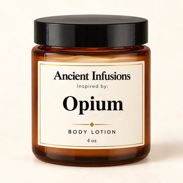 Opium Inspired Body Lotion by Ancient Infusions — 4 oz amber glass jar