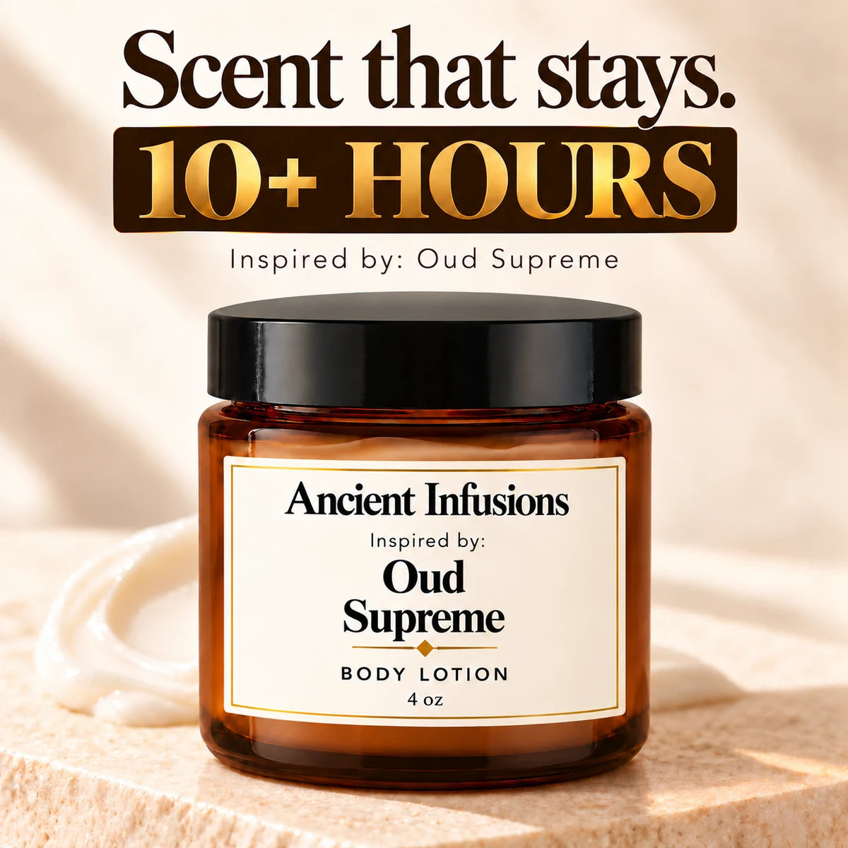 Oud Supreme Inspired Body Lotion — scent lasts 10 hours