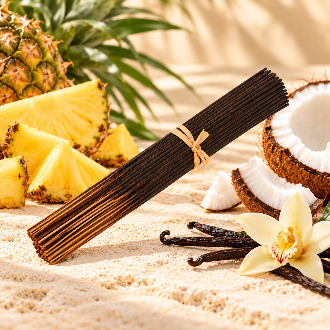 Pina Colada Incense Sticks with pineapple, coconut and vanilla.