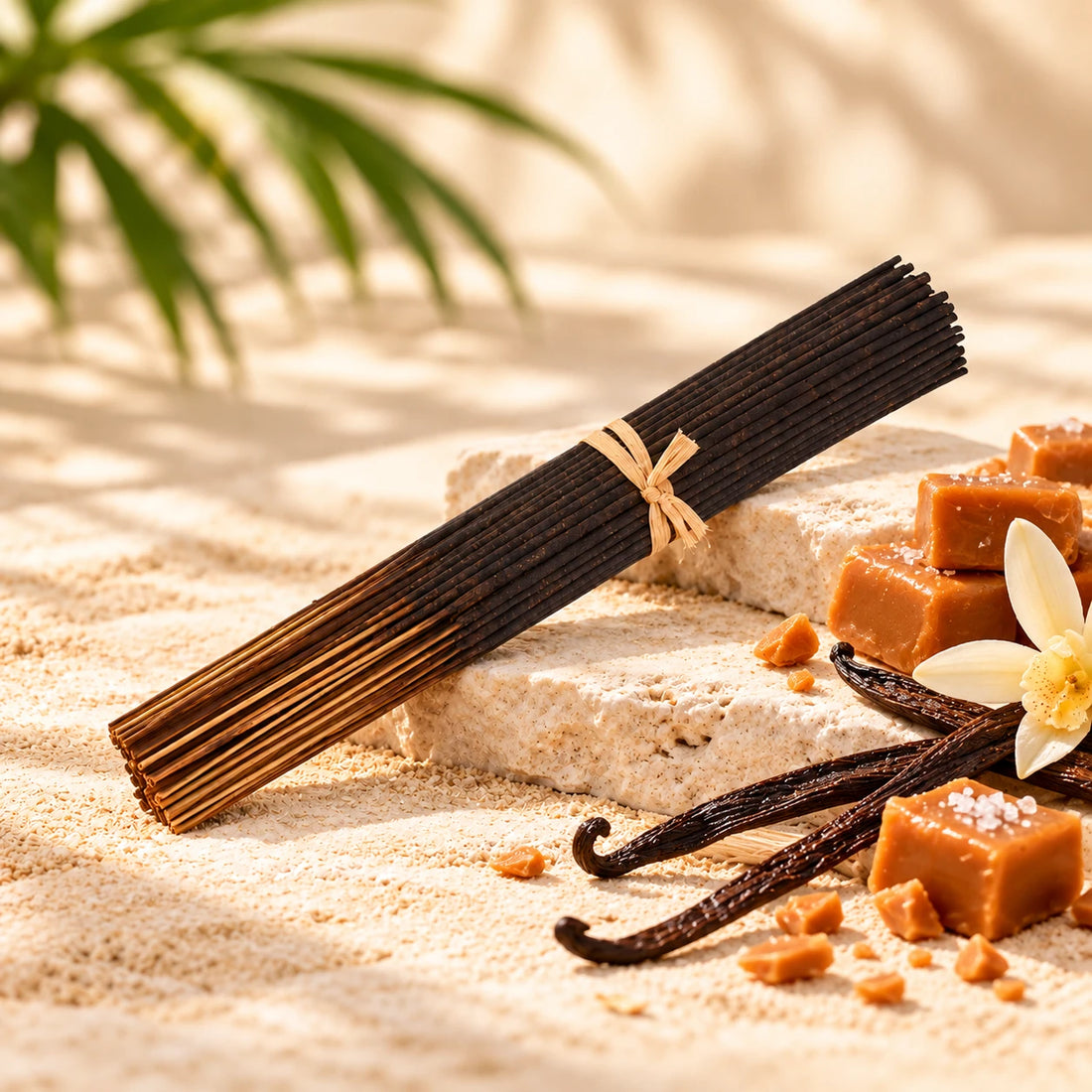 Pink Sugar Incense Sticks with caramel and vanilla.