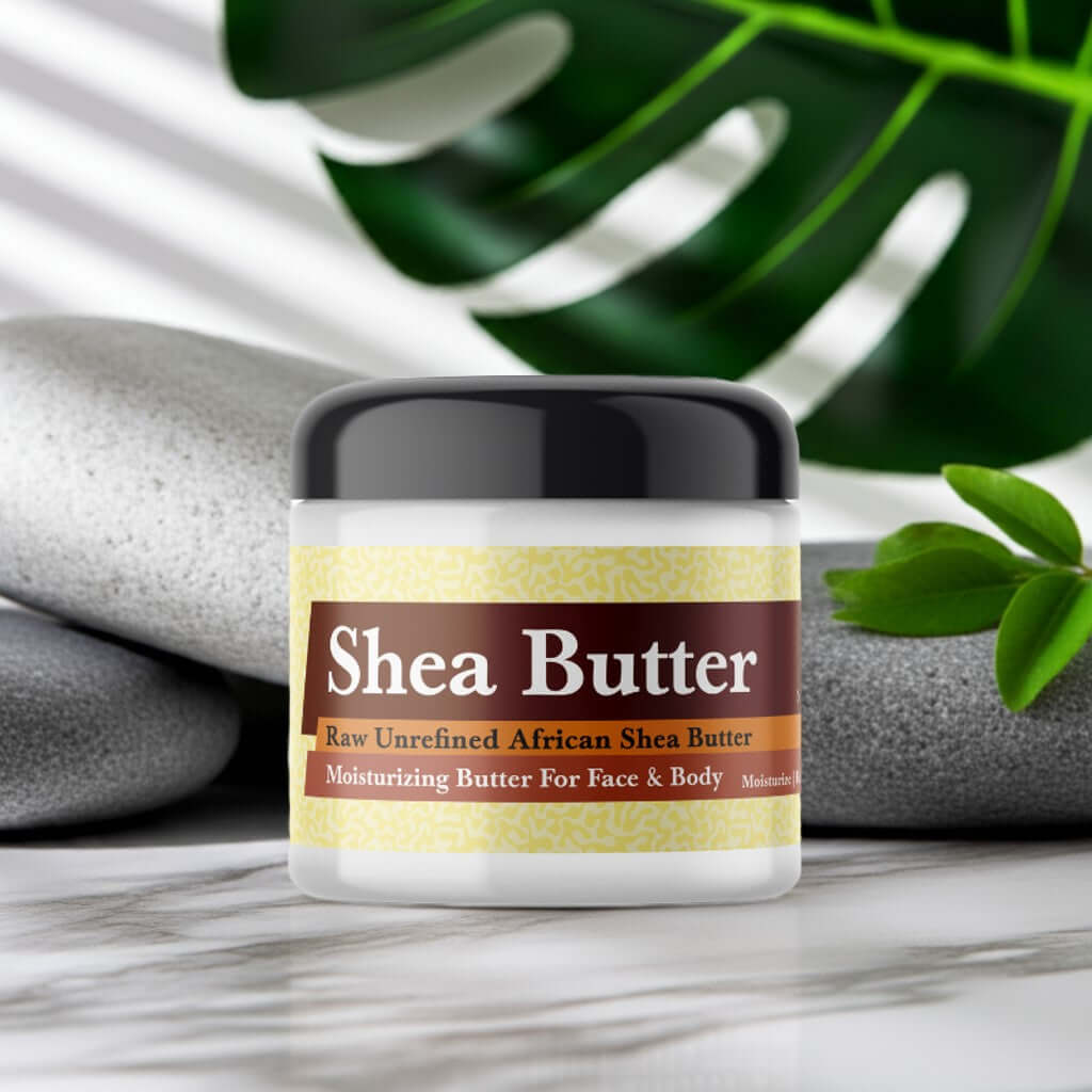Burberry Sport Inspired Scented Shea butter jar with organic ingredients and smooth texture in natural setting