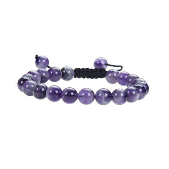 Amethyst Energy Bracelet - Adjustable - Healing Properties and Spiritual Clarity Benefits.