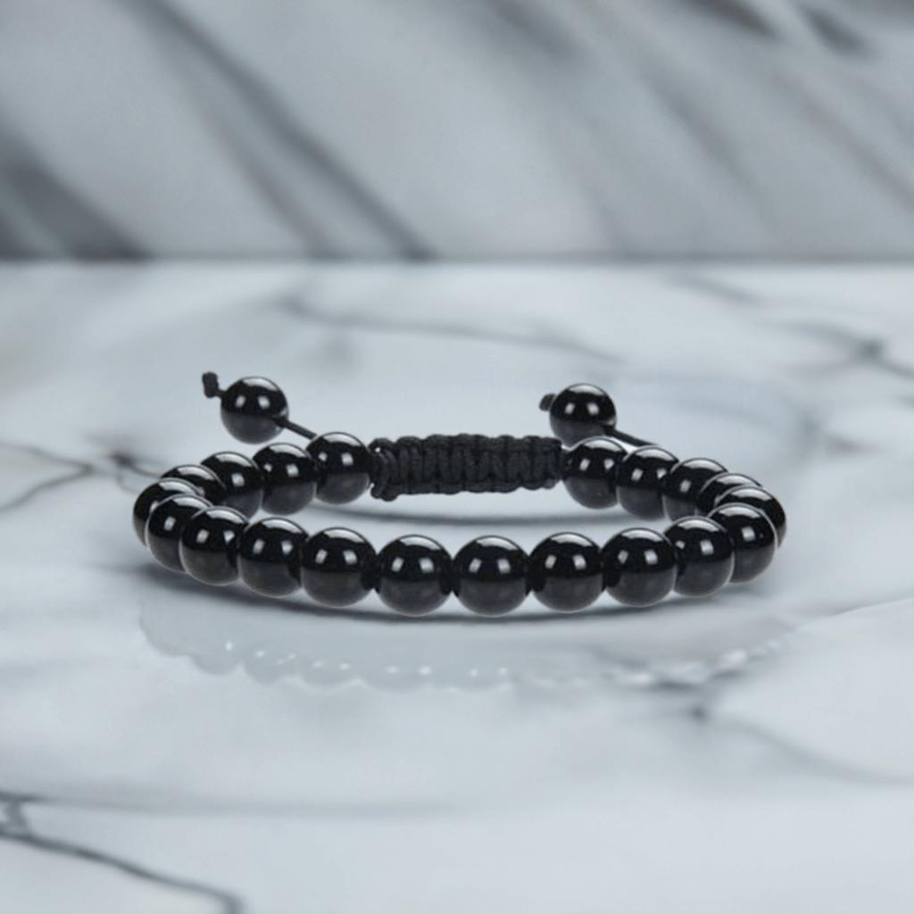 Black Obsidian Energy Bracelet - Adjustable – Grounding and Protective Energy Accessory.