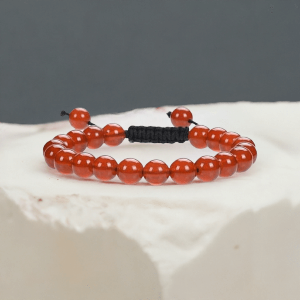 Carnelian Energy Bracelet - Adjustable  - Healing Properties and Motivation Benefits.