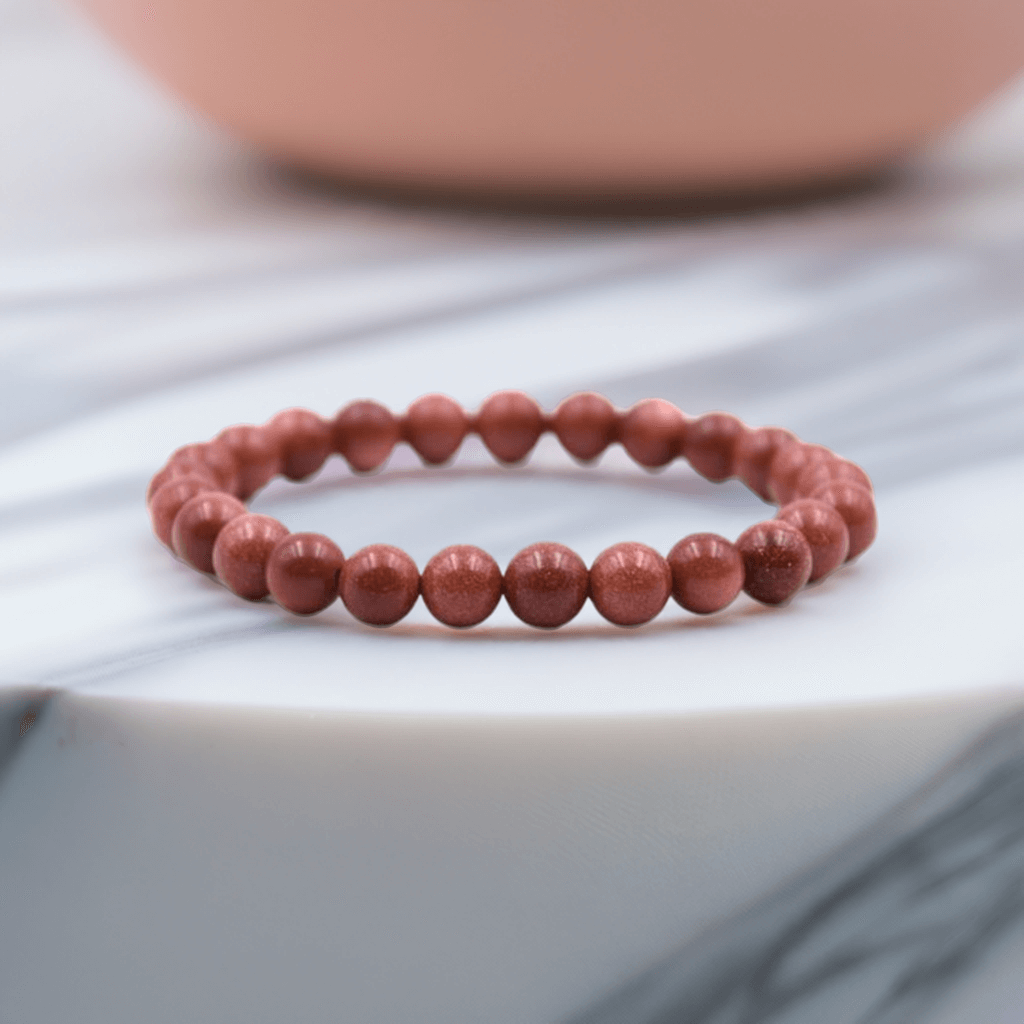 Real Goldstone Bracelet Benefits and Meaning – Healing Crystal Jewelry for Confidence and Motivation.
