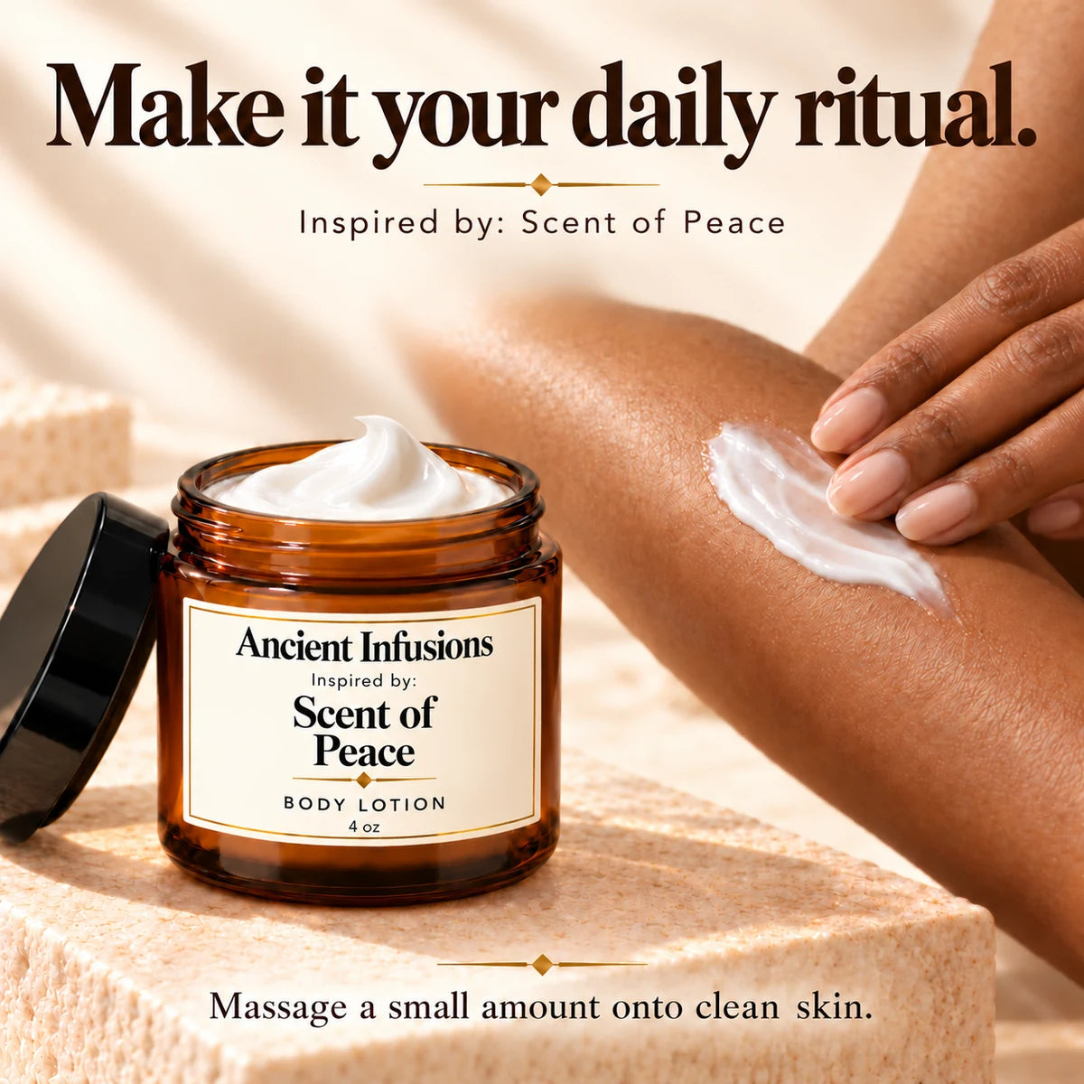Scent of Peace Inspired Body Lotion — how to use