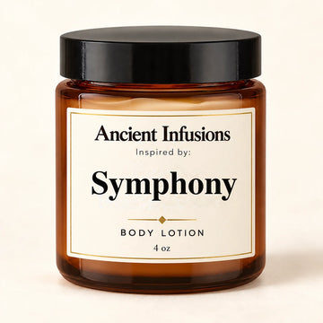 Symphony Inspired Body Lotion by Ancient Infusions — 4 oz amber glass jar