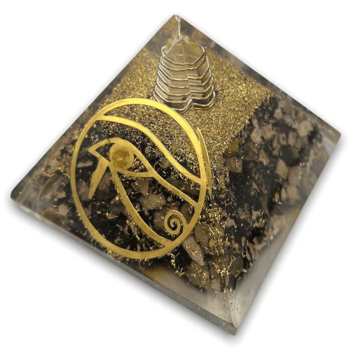 Rhodonite Orgone Pyramid for emotional healing and energy balance.